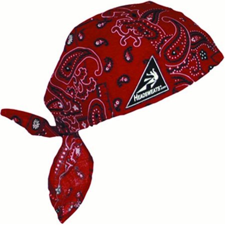 Cotton Head Wrap, Paisley Red