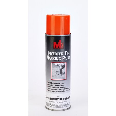 Inverted Tip Spray Paint, #658 Flo Red/Org, 20 Oz.12/cs