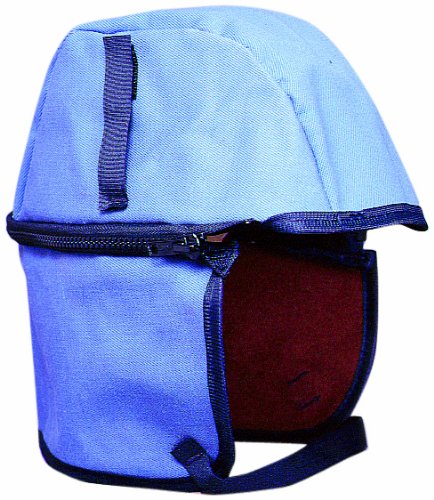 #42 Zipperhead Twill Cap Hard Hat Winter Liner with Removable Zip-Off Nape Protector, Postman Blue