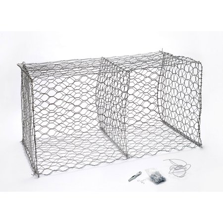 Gabion, 108" x 12" x 12", Grey