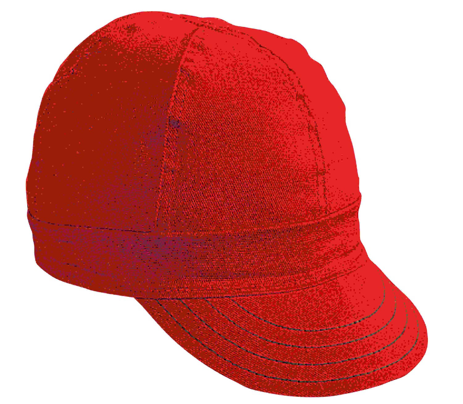 Kromer Red Twill Style Welder Cap 6 3/ 4, Cotton, Length 5", Width 6"