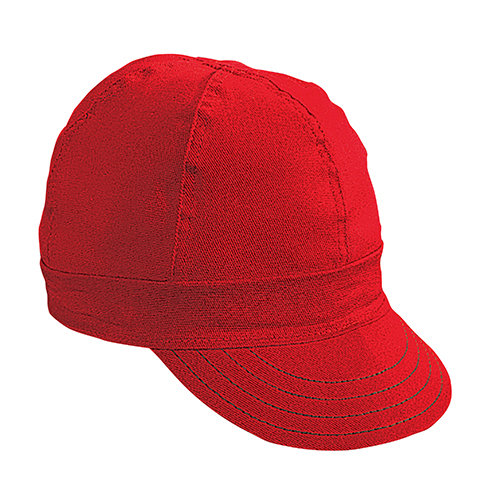 Kromer Red Twill Style Welder Cap 7 1/ 2, Cotton, Length 5", Width 6"