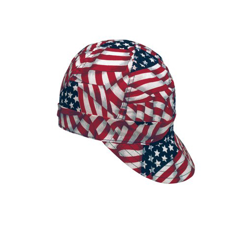 Kromer USA Flag Style Welder Cap, Cotton, Length 5", Width 6"