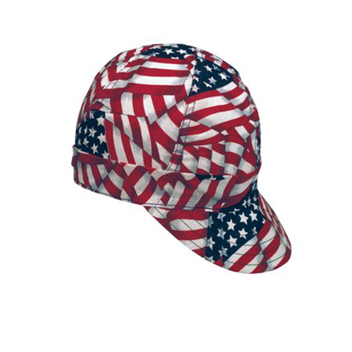 Kromer USA Flag Style Welder Cap, Cotton, Length 5", Width 6"