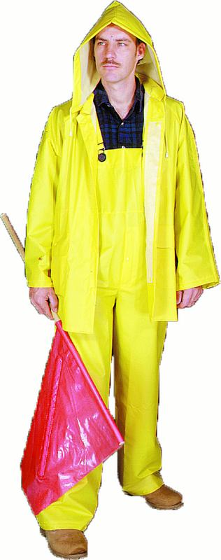 PVC/Polyester 3 Piece Rainsuit, 0.35 mm, Small