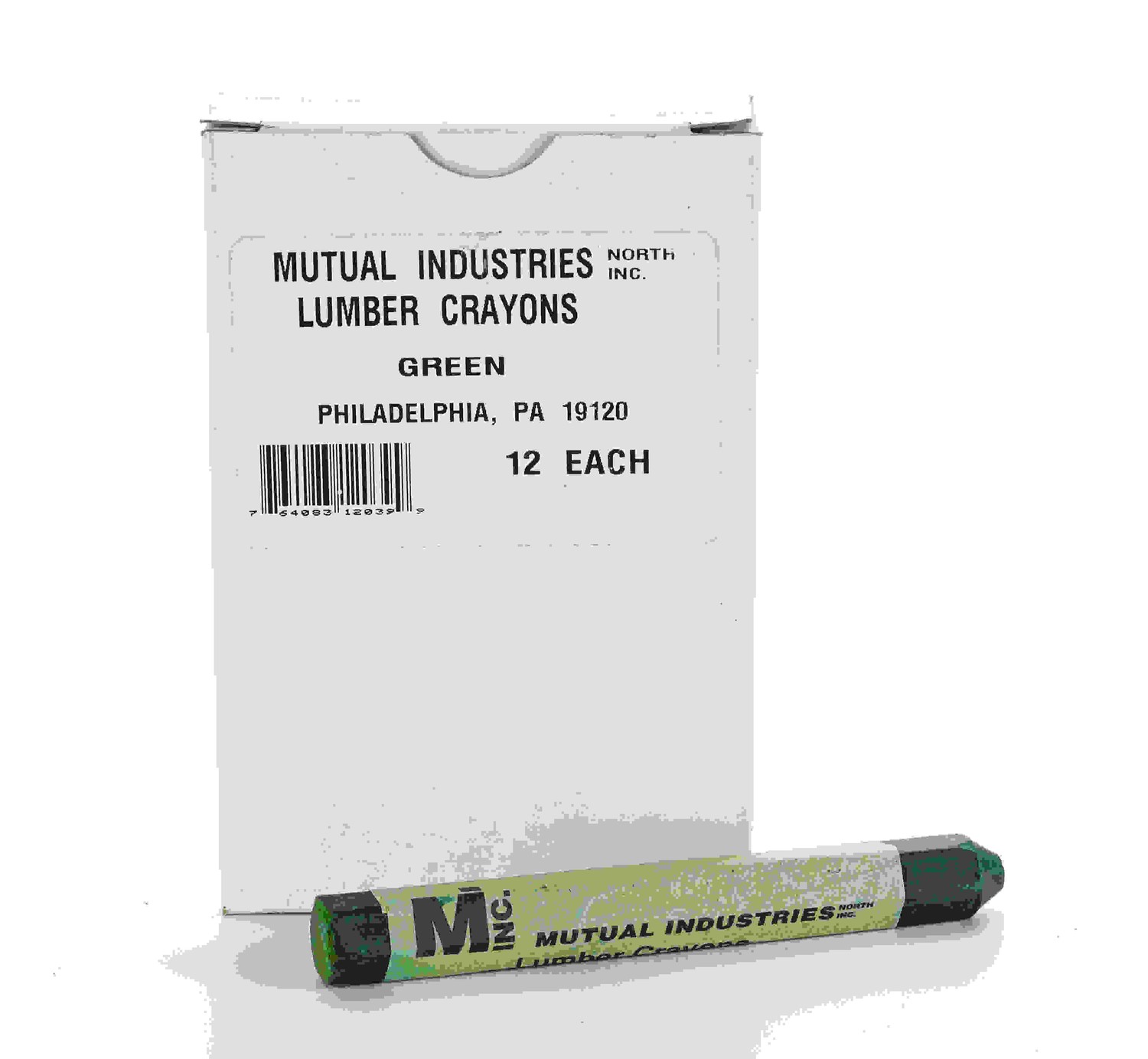 Lumber Marking Crayons, Water Resistant, 4 1/2" x 1/2", Green 