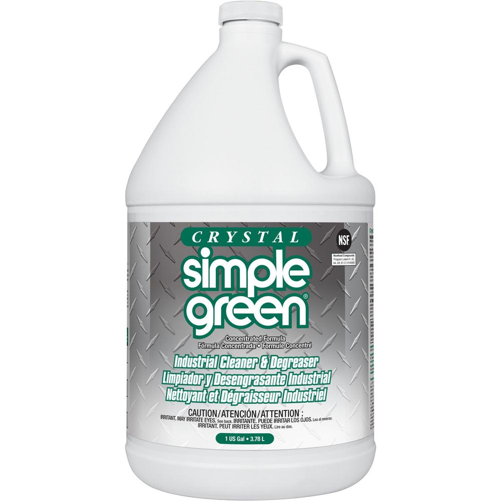 Simple Green Crystal Industrial Cleaner/Degreaser - Concentrate Liquid - 128 fl oz (4 quart) - Bottle - 1 Each - Clear