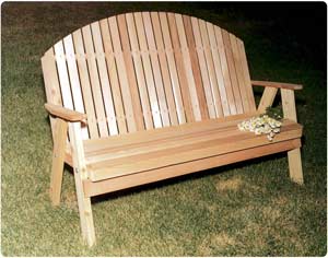 5' Blue Mountain Fanback Bench