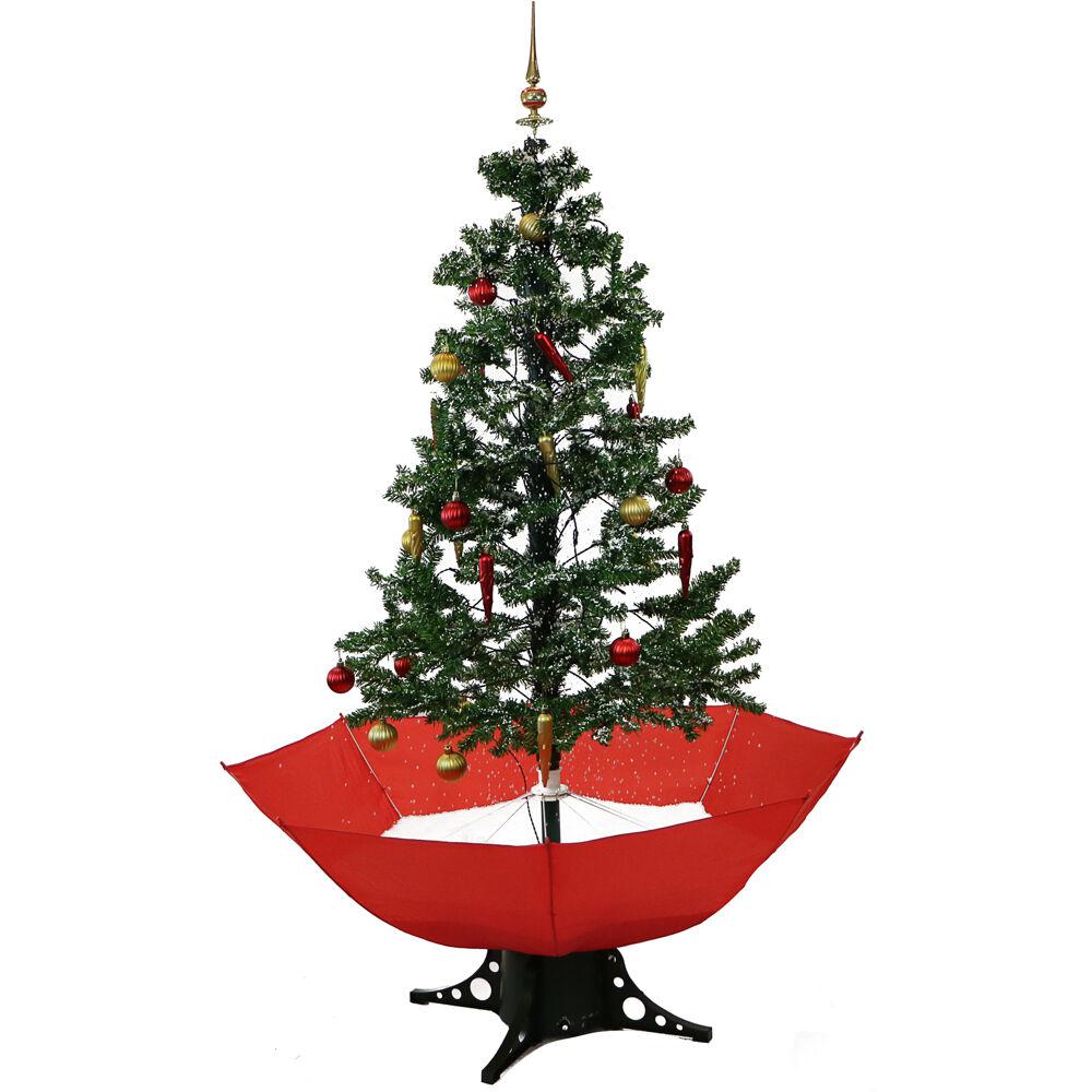 FHF 67&quot; Snowy Tree with Red Base